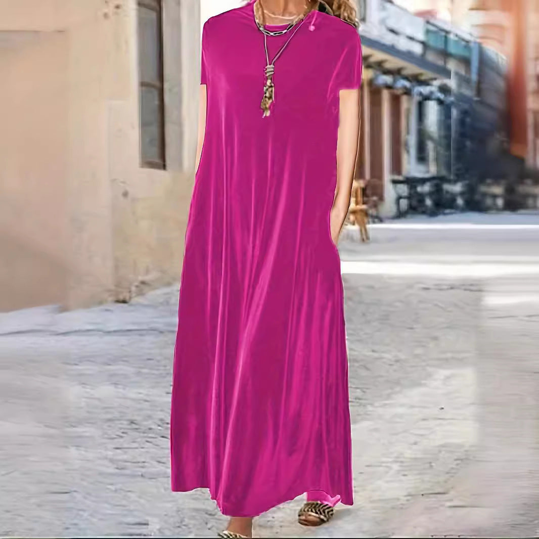 Damen Lässiges Maxikleid mit Taschen und elegantem Schnitt Stalluxe