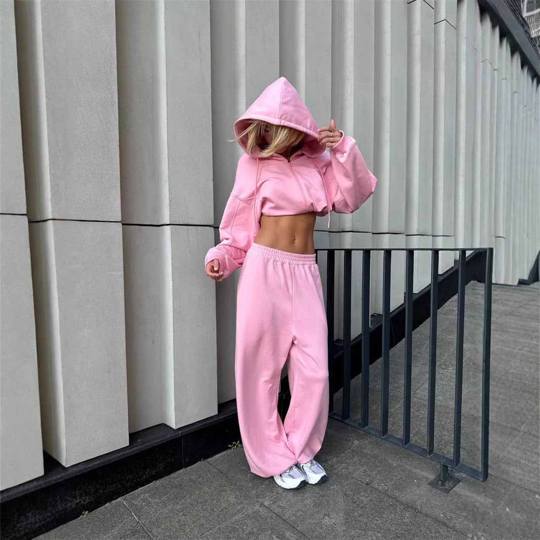 Damen lässiger Oversized Hoodie und weite Jogginghose Set Stalluxe