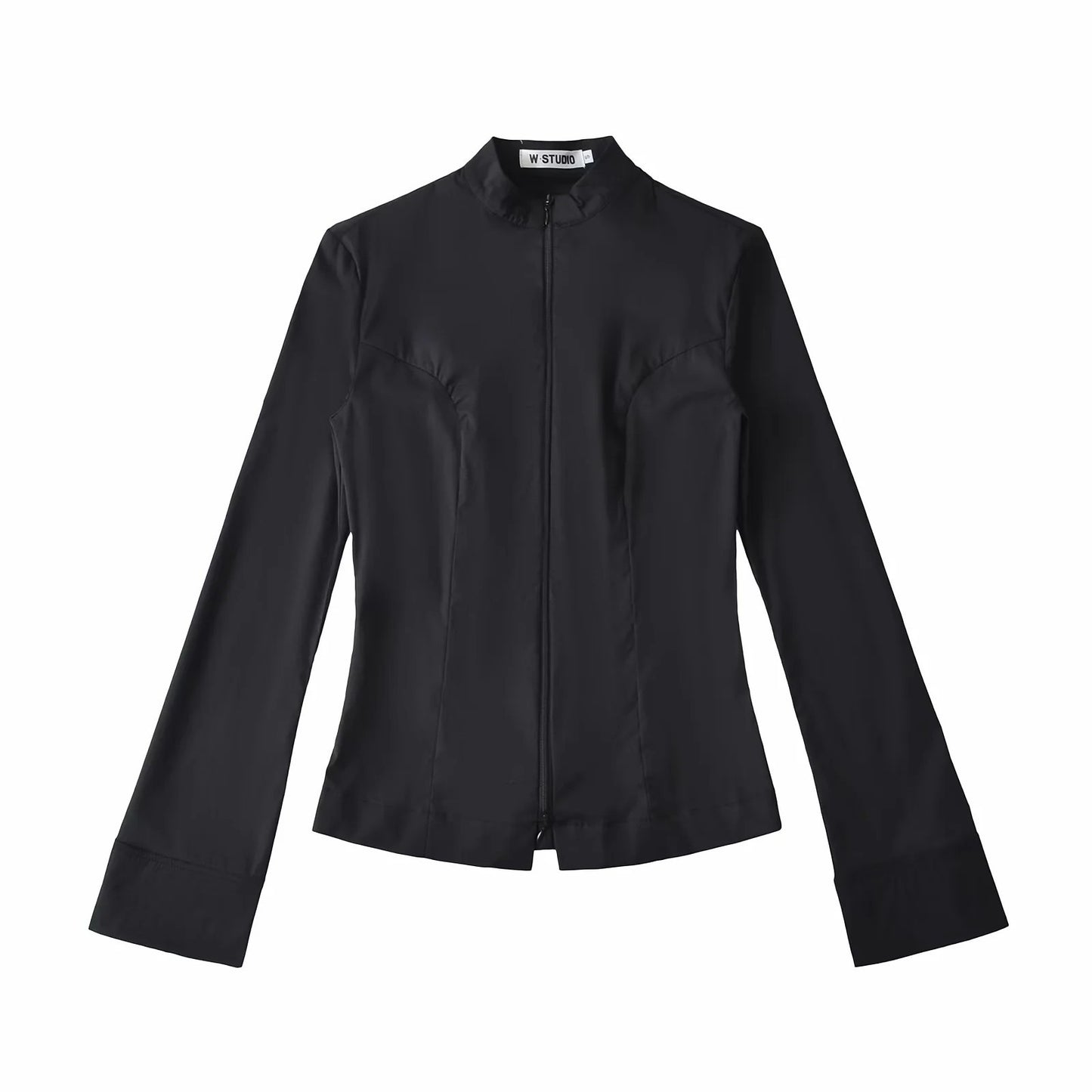 Damen Hochleistungs-Activewear-Jacke mit Stehkragen und Reißverschluss Stalluxe