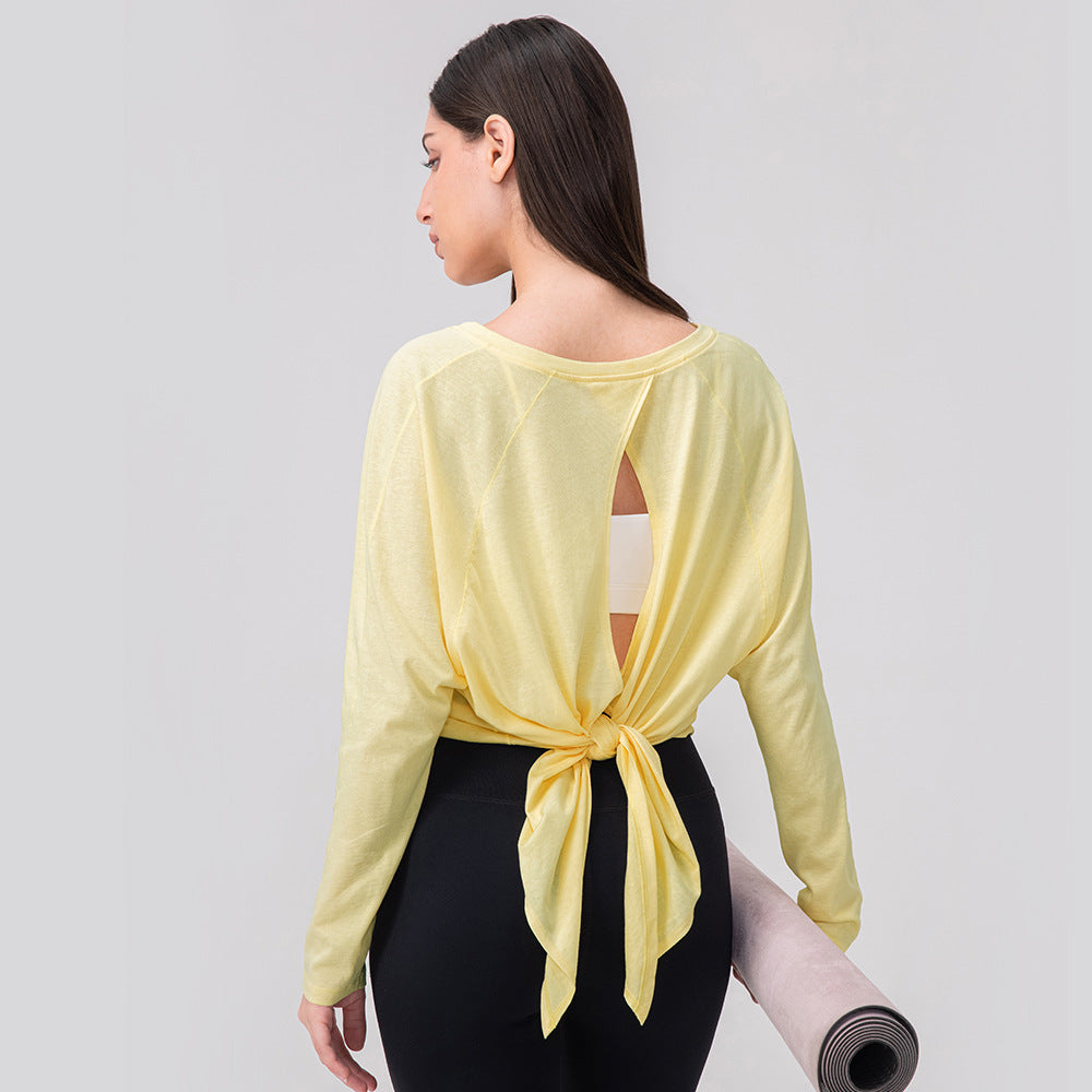 Damen Sportoberteil mit innovativem Rückenknotendesign Stalluxe