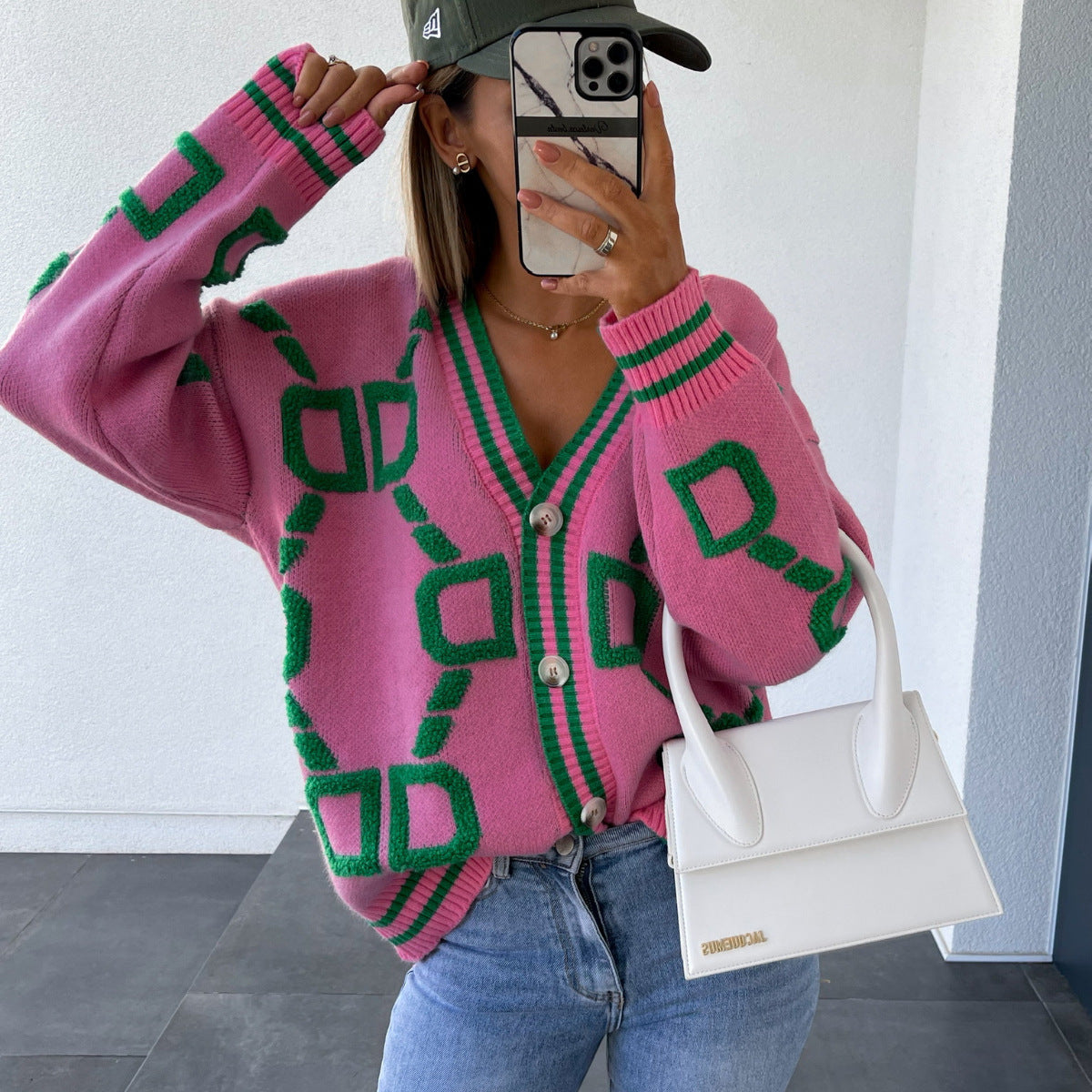 Damen gestrickte Cardigan mit strukturiertem Muster und Knopfdetails Stalluxe
