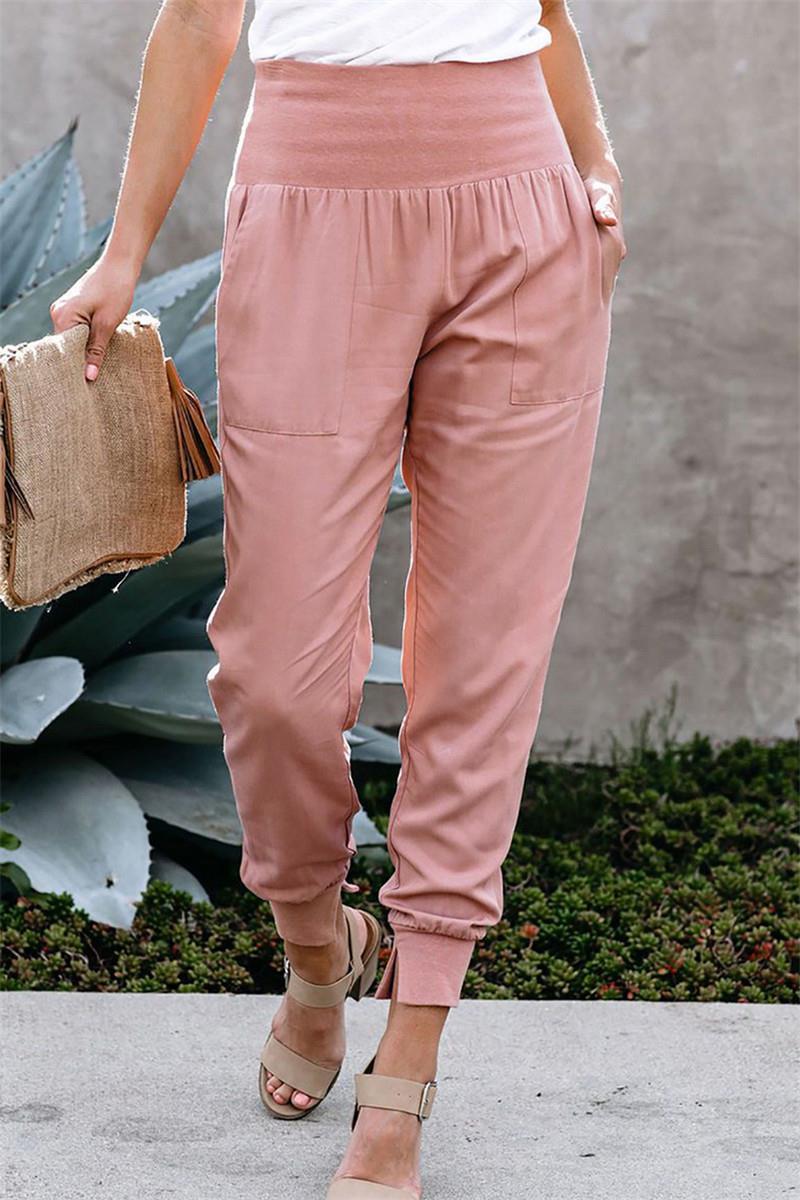 Damen Sportliche Freizeithose mit elastischem Bund und Taschen Stalluxe