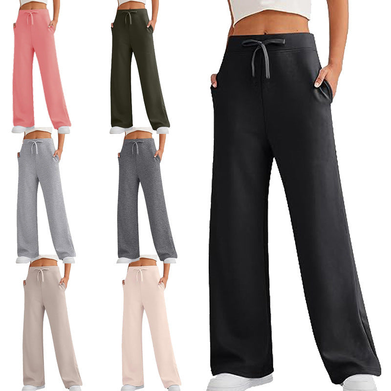 Damen Bequeme Lounge-Hose mit weitem Schnitt und praktischen Taschen Stalluxe