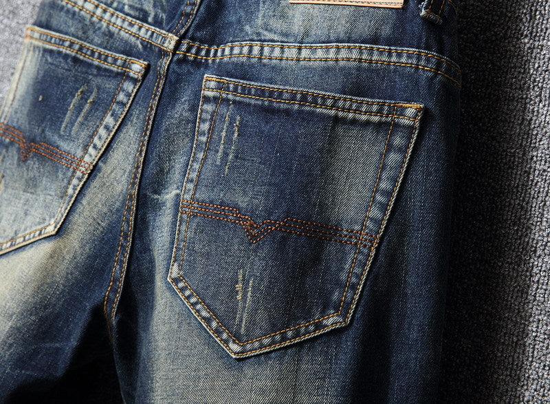 Herren Zerrissene Denim-Jeans mit lässigem Schnitt Stalluxe