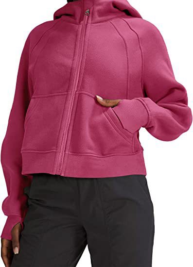 Damen lässige Kapuzenjacke mit nach unten gerafftem Schnitt und praktischen Taschen Stalluxe