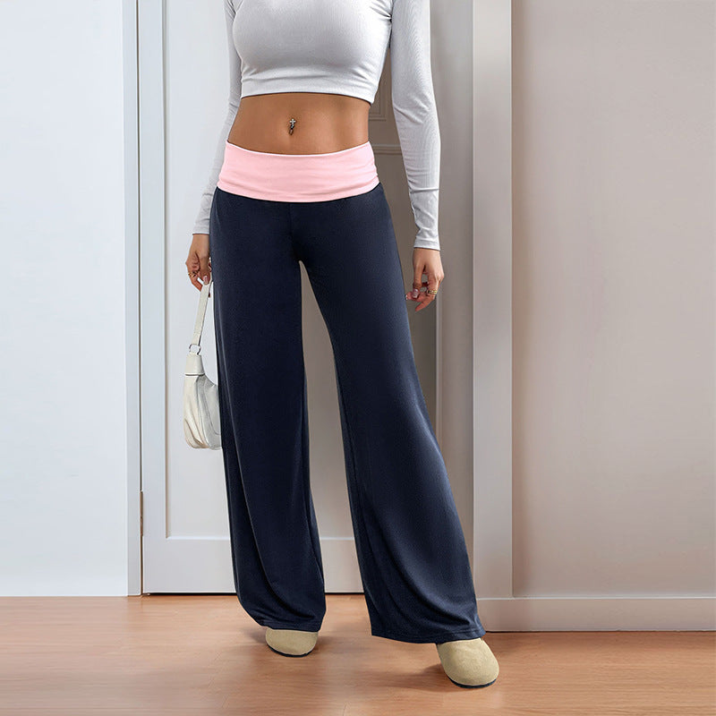Damen Sportliche Freizeithose mit weitem Bein Stalluxe