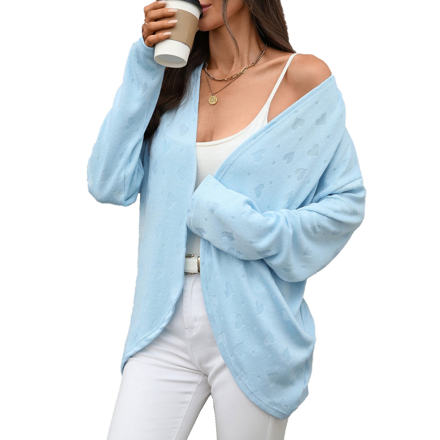 Damen Oversized Pulloverjacke Stalluxe