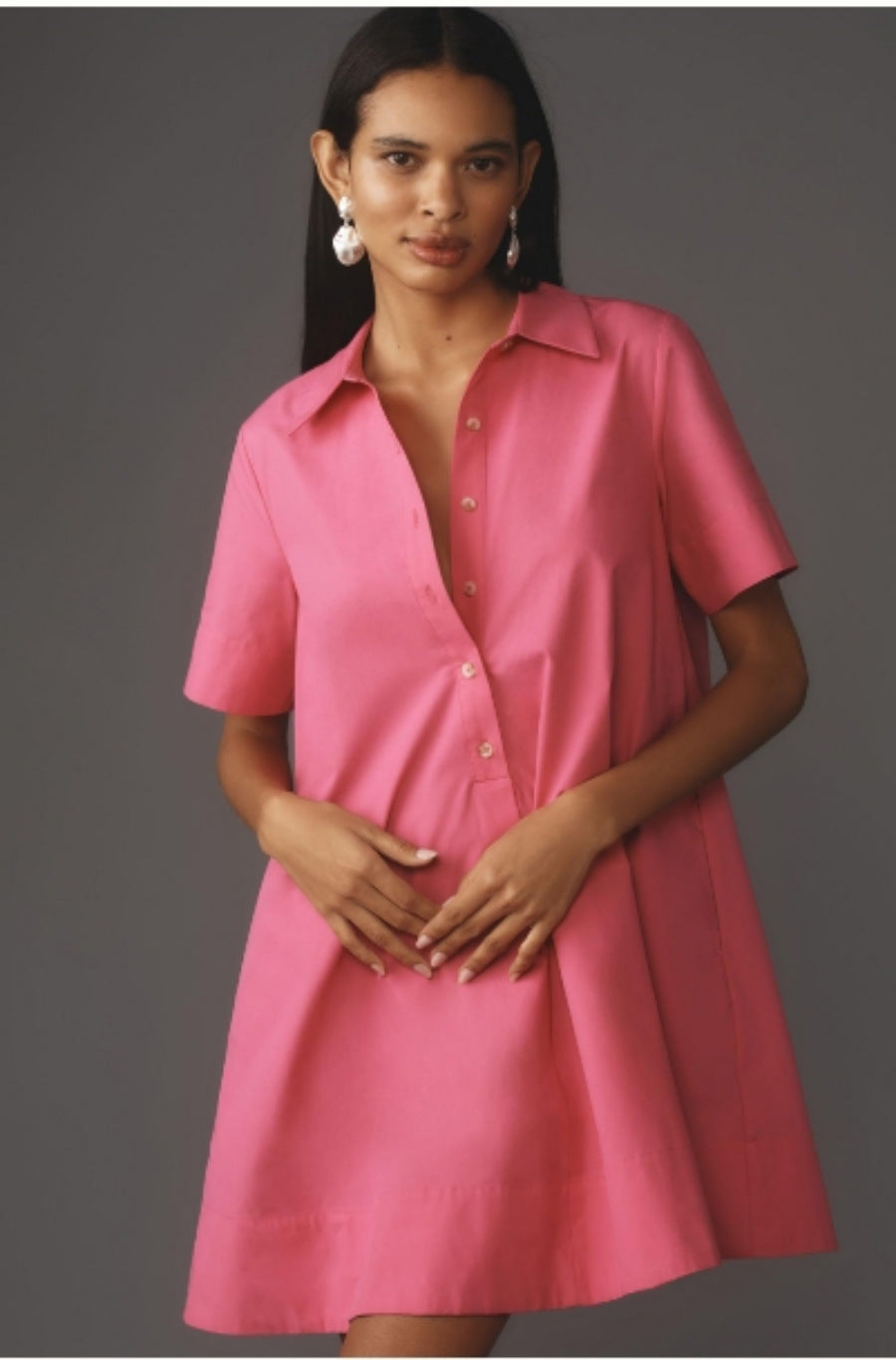 Damen Hemdblusenkleid in A-Linie von Stalluxe