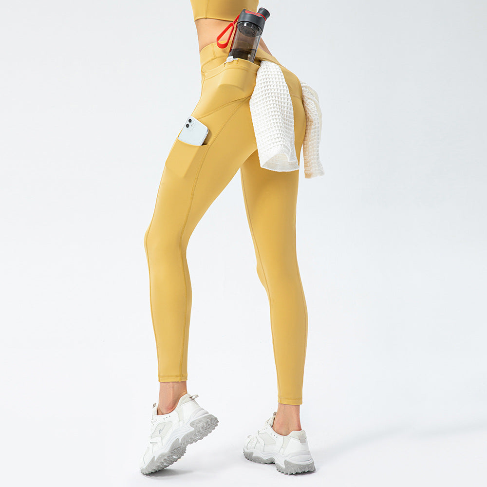 Damen Sportleggings mit integrierten Taschen und hohem Bund für optimalen Halt Stalluxe