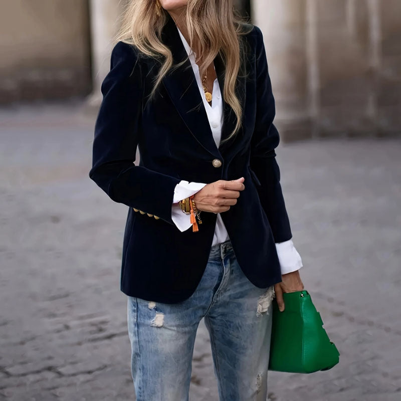 Damen Samt Blazer mit einem eleganten Schnitt Stalluxe