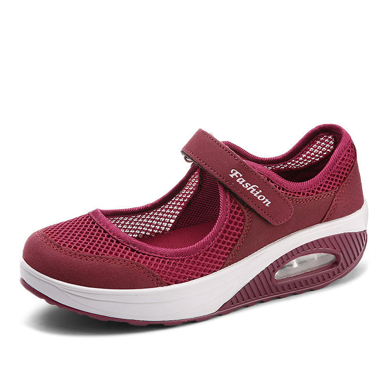 Damen Sportliche Slip-On Sneakers mit elegantem Klettverschluss und atmungsaktivem Mesh-Obermaterial Stalluxe