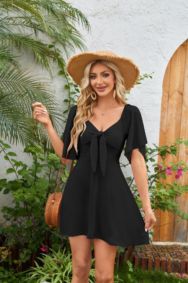 Damen Sommerkleid mit elegantem Knotendesign Stalluxe