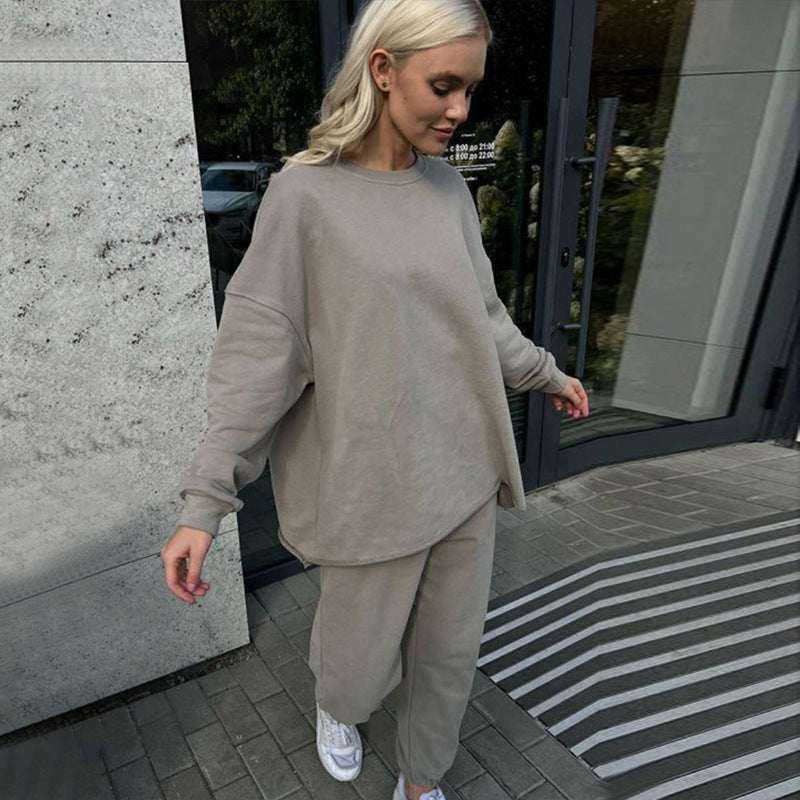 Damen Bequemer Oversize-Sweatshirt- und Lounge-Hosen-Set Stalluxe