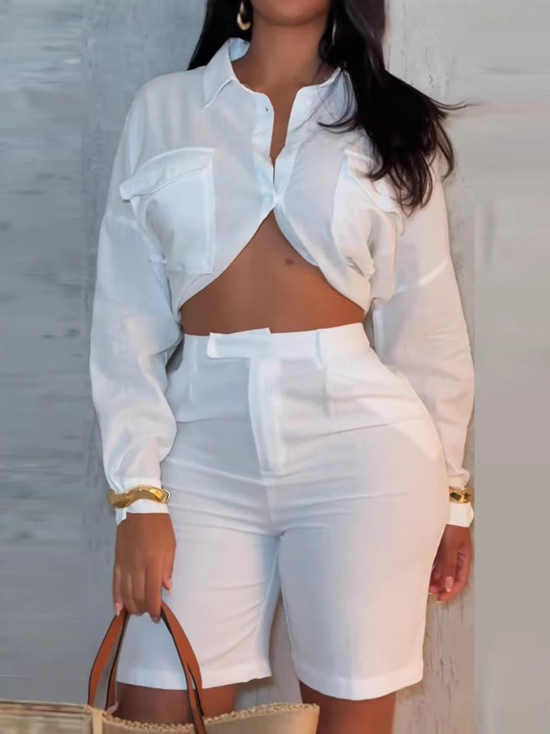 Damen Luftige Sommerbluse und kurze Hose Set Stalluxe