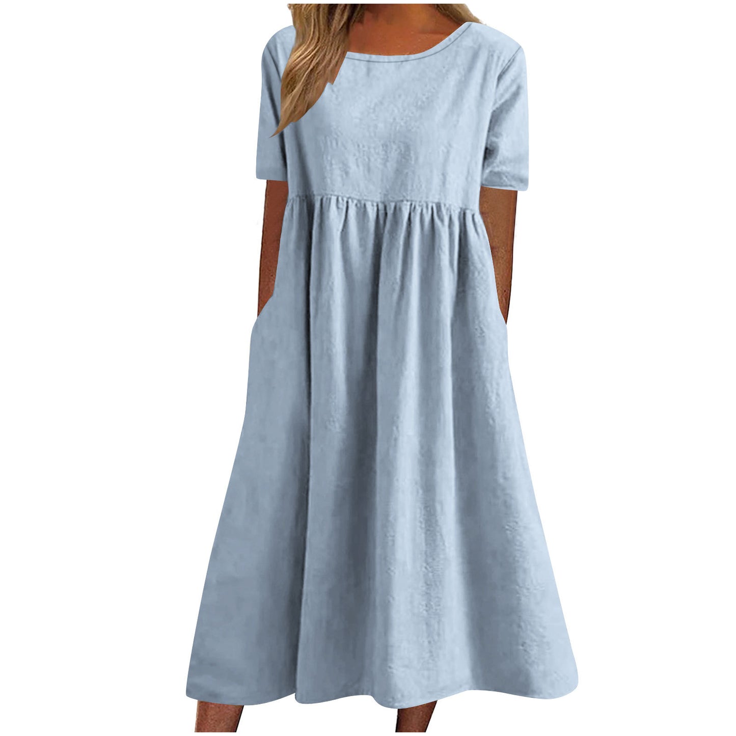 Damen lässiges Maxikleid mit Taschen Stalluxe