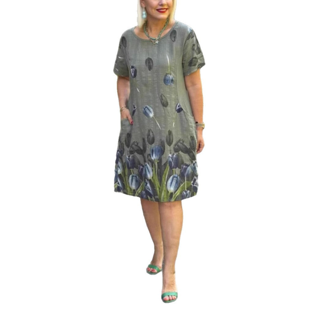 Damen Freizeitkleid mit floralem Muster und lässigem Schnitt Stalluxe