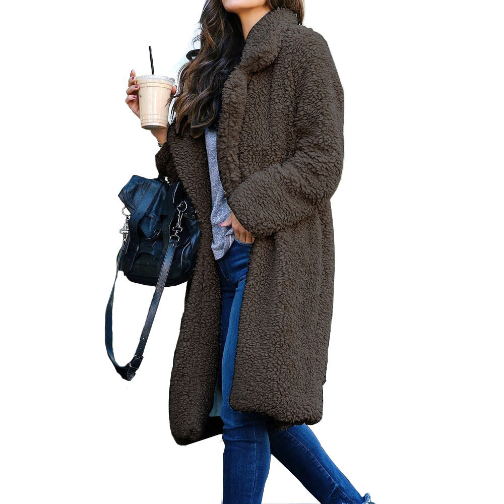 Damen Kuschelige manteau aus Teddy-Fleece Stalluxe