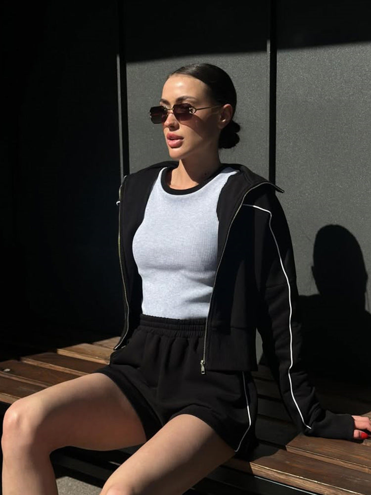 Damen Freizeit-Tanktop und Shorts Set Stalluxe