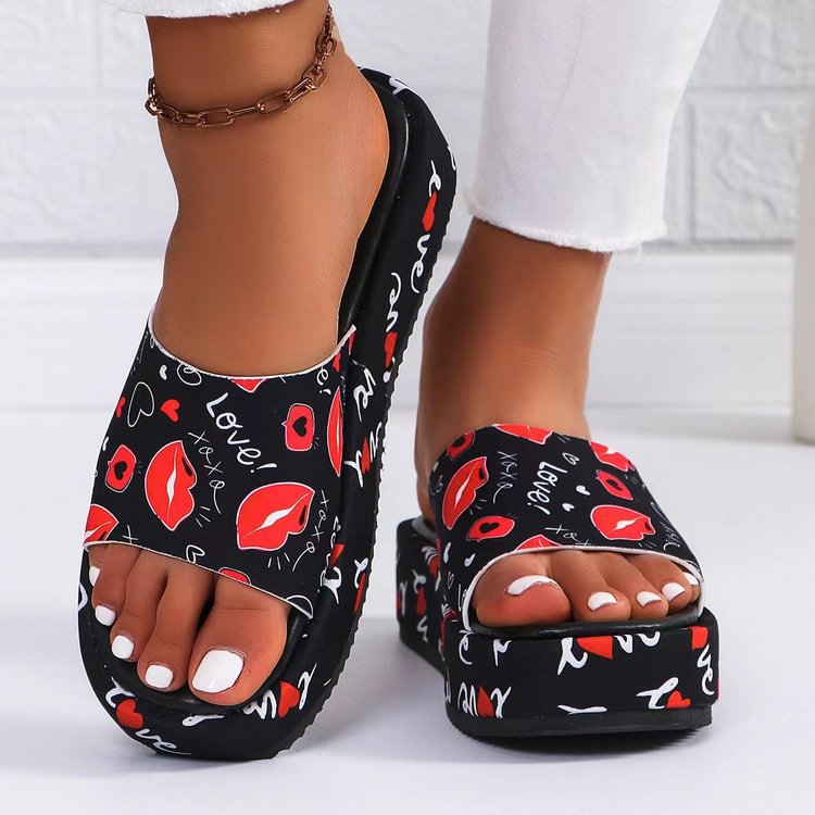 Damen Plattform-Sandalen mit buntem Schmetterlingsdesign Stalluxe
