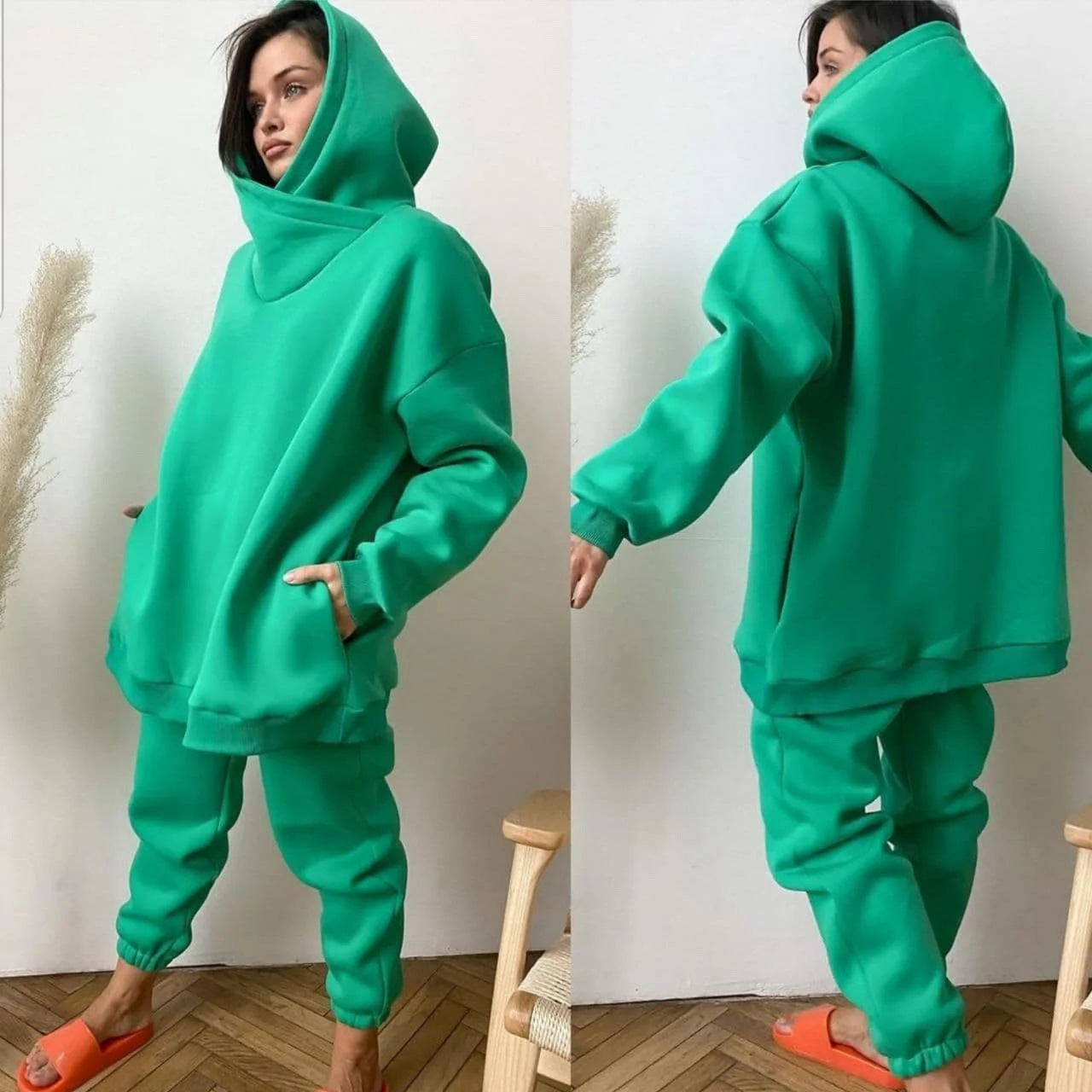 Damen lässiger Hoodie und bequeme Jogginghose Set Stalluxe