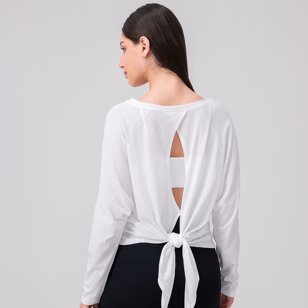 Damen Sportoberteil mit innovativem Rückenknotendesign Stalluxe