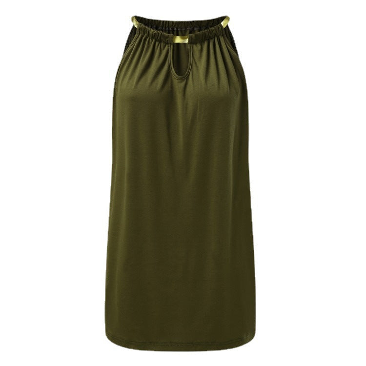 Damen ärmelloses Kleid mit elegantem Halterneck-Design Stalluxe