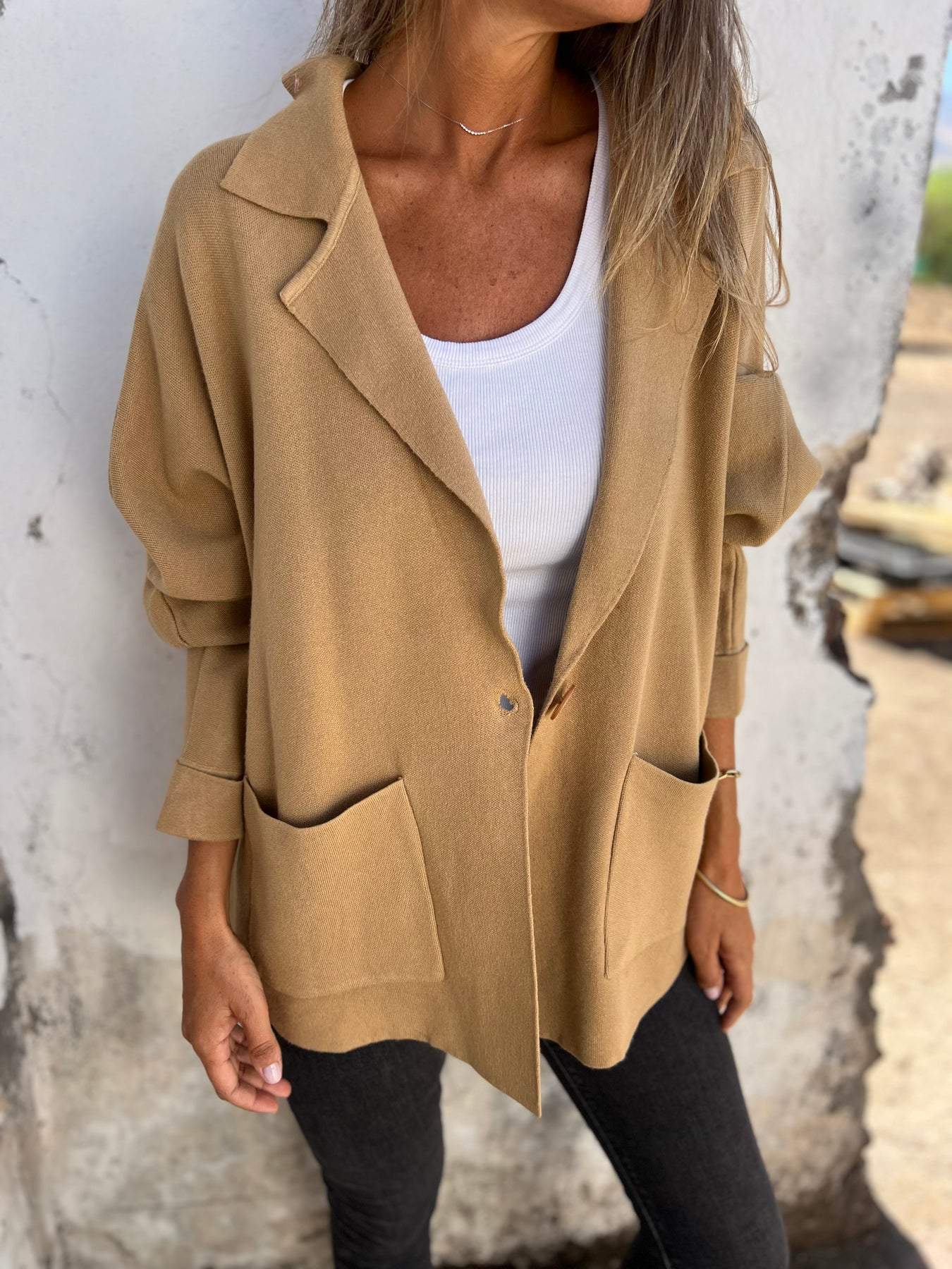 Women's Relaxed Fit Oversized Blazer Stalluxe
