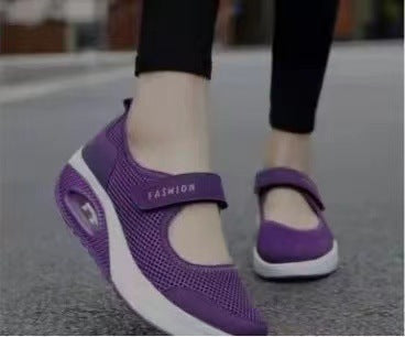 Damen Sportliche Slip-On Sneakers mit elegantem Klettverschluss und atmungsaktivem Mesh-Obermaterial Stalluxe