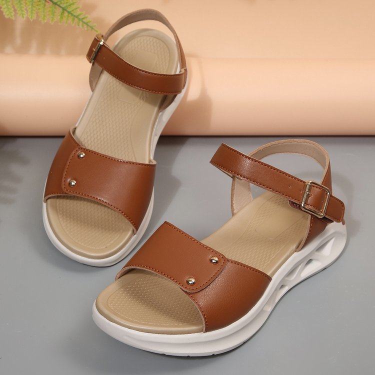 Damen Trendige Komfort-Sandalen mit verstellbarem Riemen Stalluxe