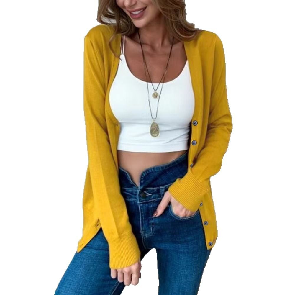 Damen elegante Strickjacke mit gewelltem Saum Stalluxe
