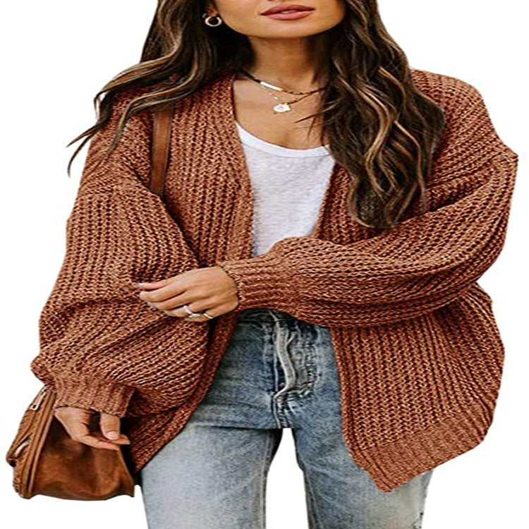 Damen Oversized Strickpullover mit Ballonärmeln und Strukturdesign Stalluxe