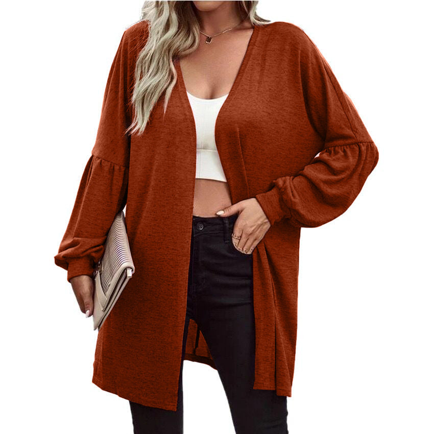 Damen Oversize Cardigan mit eleganten Puffärmeln Stalluxe