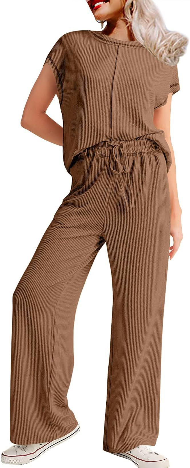 Damen lässiges Jumpsuit mit weit geschnittenem Bein und elastischem Bund Stalluxe