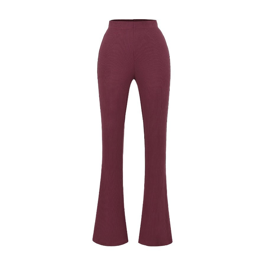 Damen Elegante Flared-Hose aus hochwertigem, elastischem Stretchmaterial mit hohem Bund Stalluxe