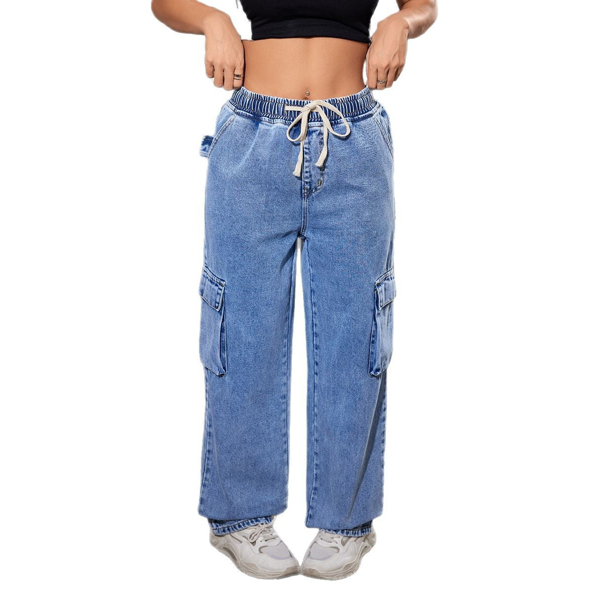 Damen Cargo-Hose mit lässigem Schnitt und praktischen Seitentaschen Stalluxe
