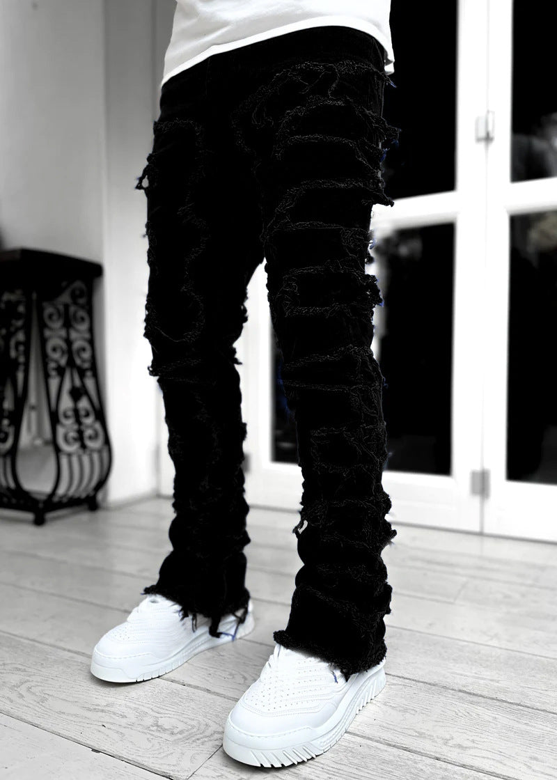 Herren lässige Ripped Jeans im modischen Schnitt Stalluxe