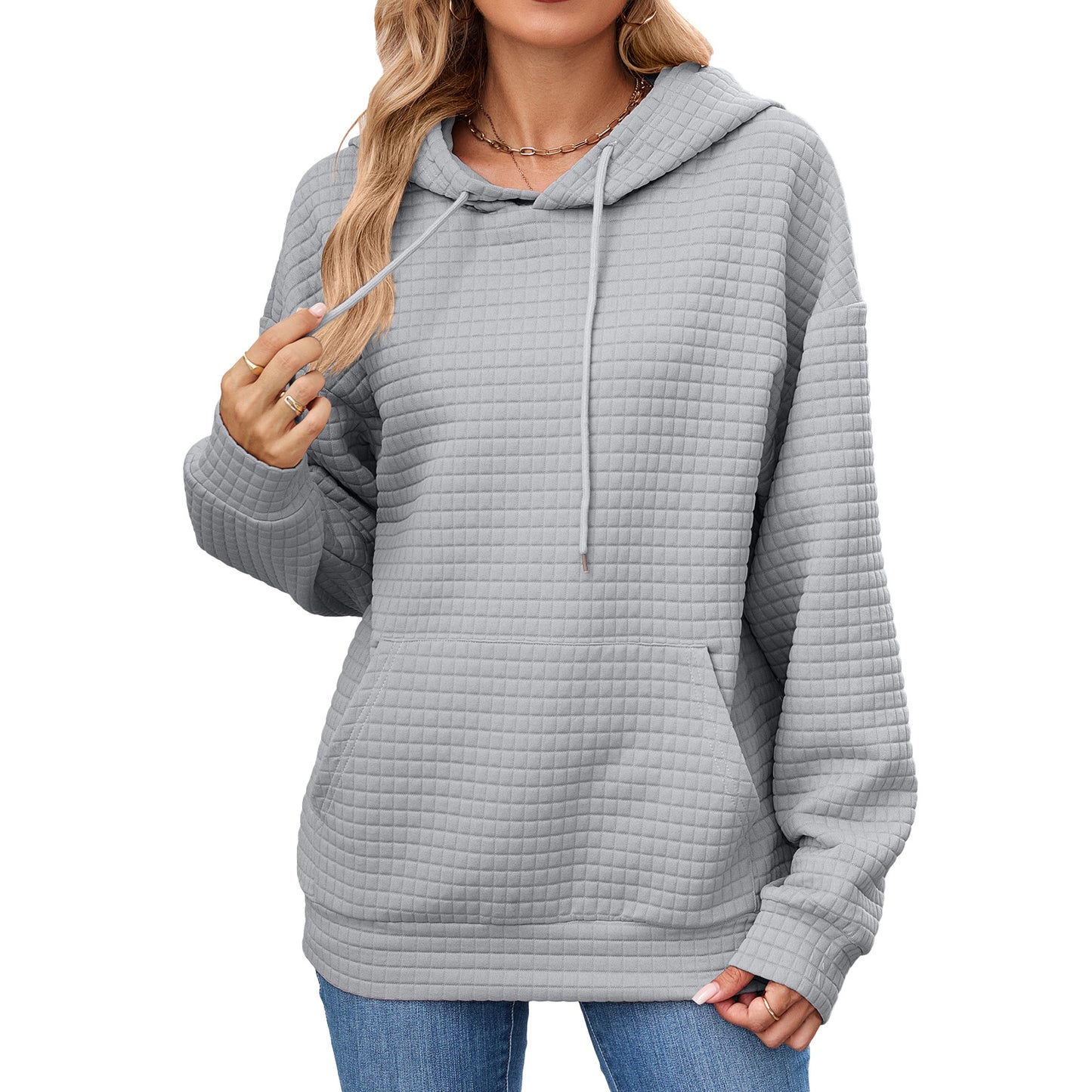 Damen Hoodie mit besonderen Strukturdetails Stalluxe