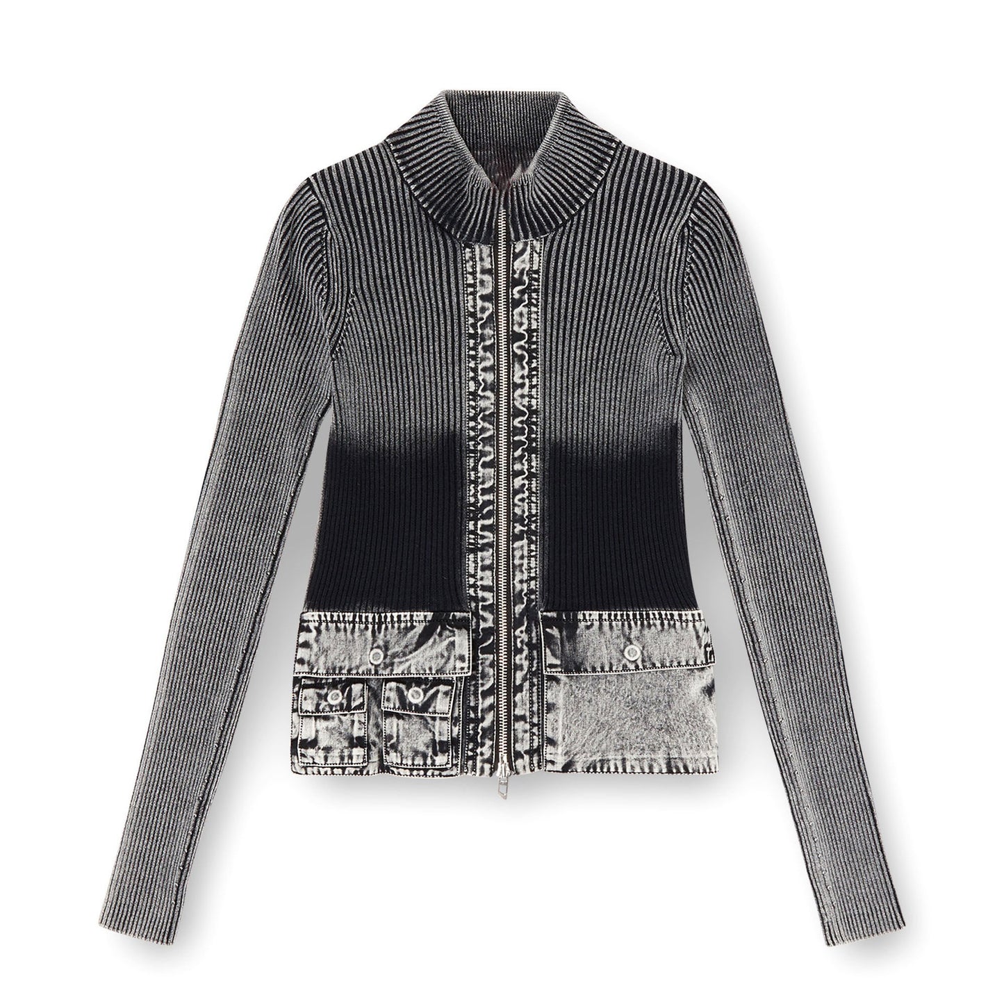 Damen Strickjacke mit denim-inspirierten Taschen und modernem Schnitt Stalluxe