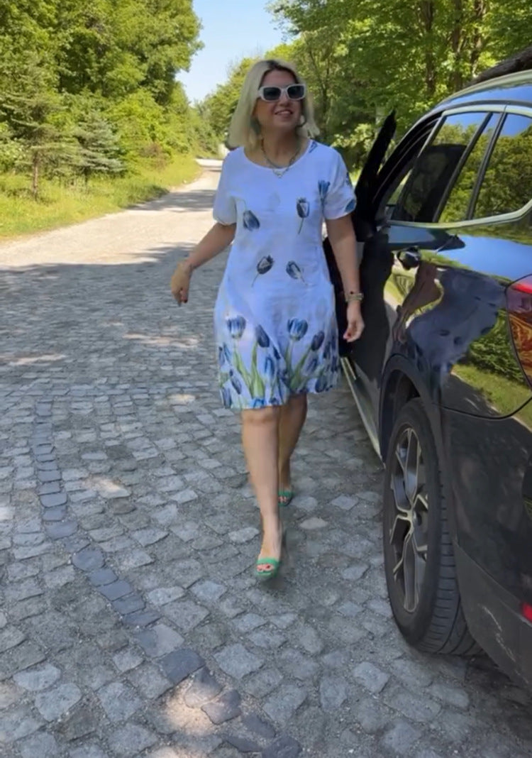 Damen Freizeitkleid mit floralem Muster und lässigem Schnitt Stalluxe
