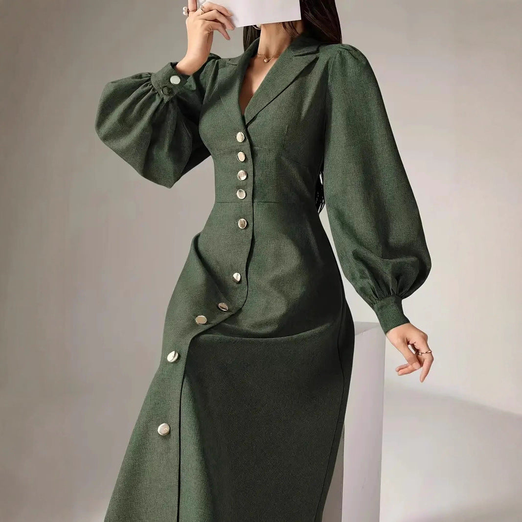 Damen Maxikleid mit Taillenschnitt Stalluxe