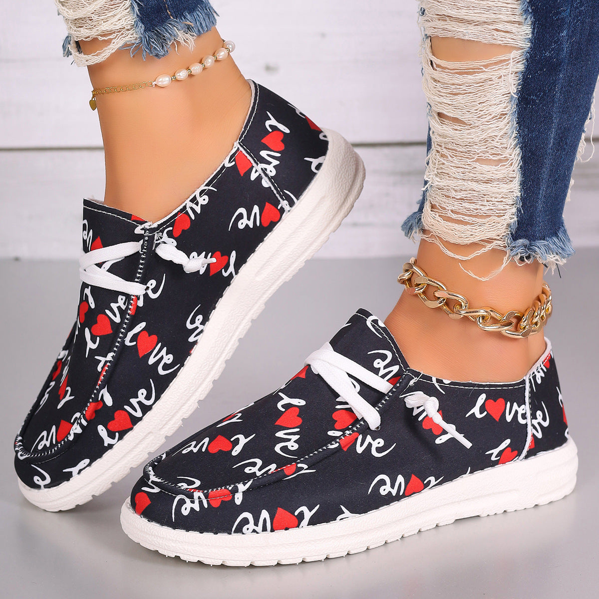 Damen Modische Slip-On Sneakers mit Baseball-Motiv Stalluxe