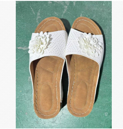Damen modische Zehentrenner-Sandalen mit floralem Design und ergonomischem Komfort Stalluxe