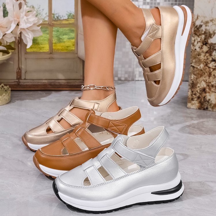 Damen Komfortable Sandalen mit atmungsaktiver Oberflächenstruktur und dämpfender Sohle Stalluxe