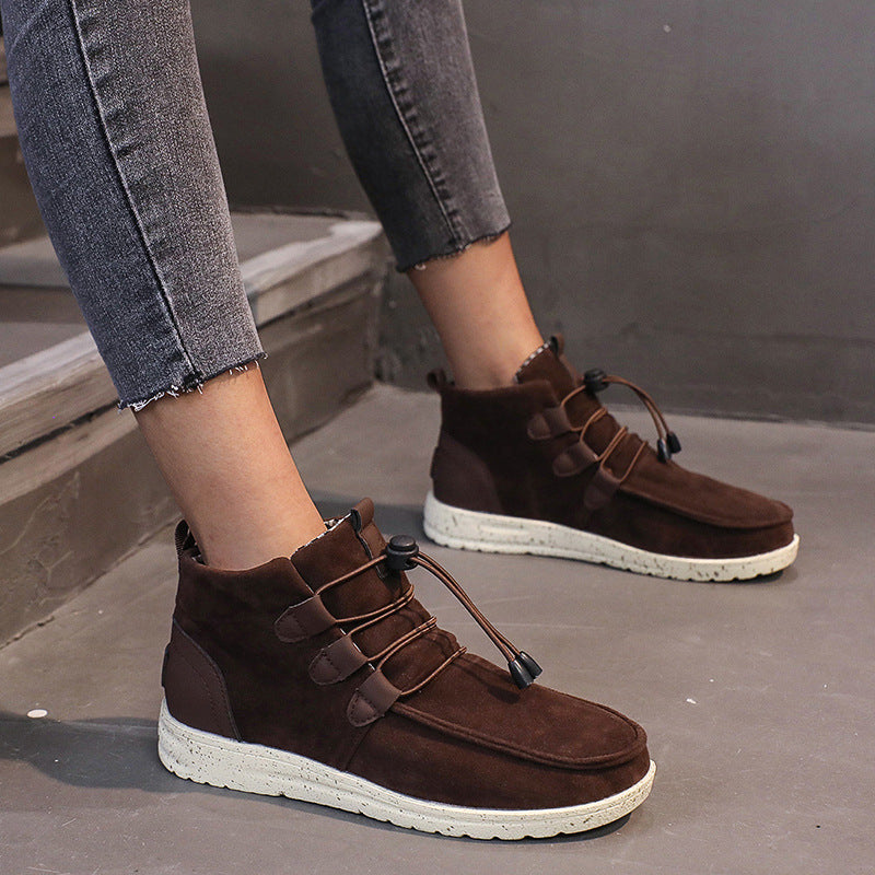 Damen Komfortable Winterliche Ankle Boots aus weichem Wildleder mit flexibler Sohle Stalluxe