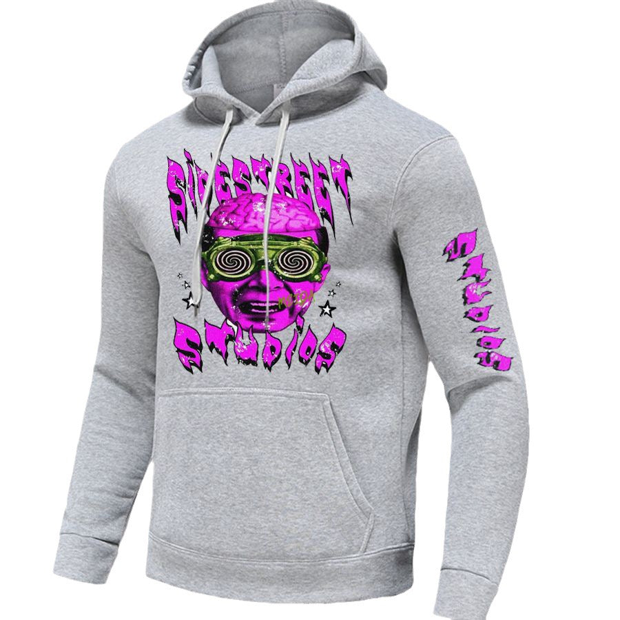 Damen sportlicher Kapuzenpullover mit künstlerischem Grafikdesign Stalluxe