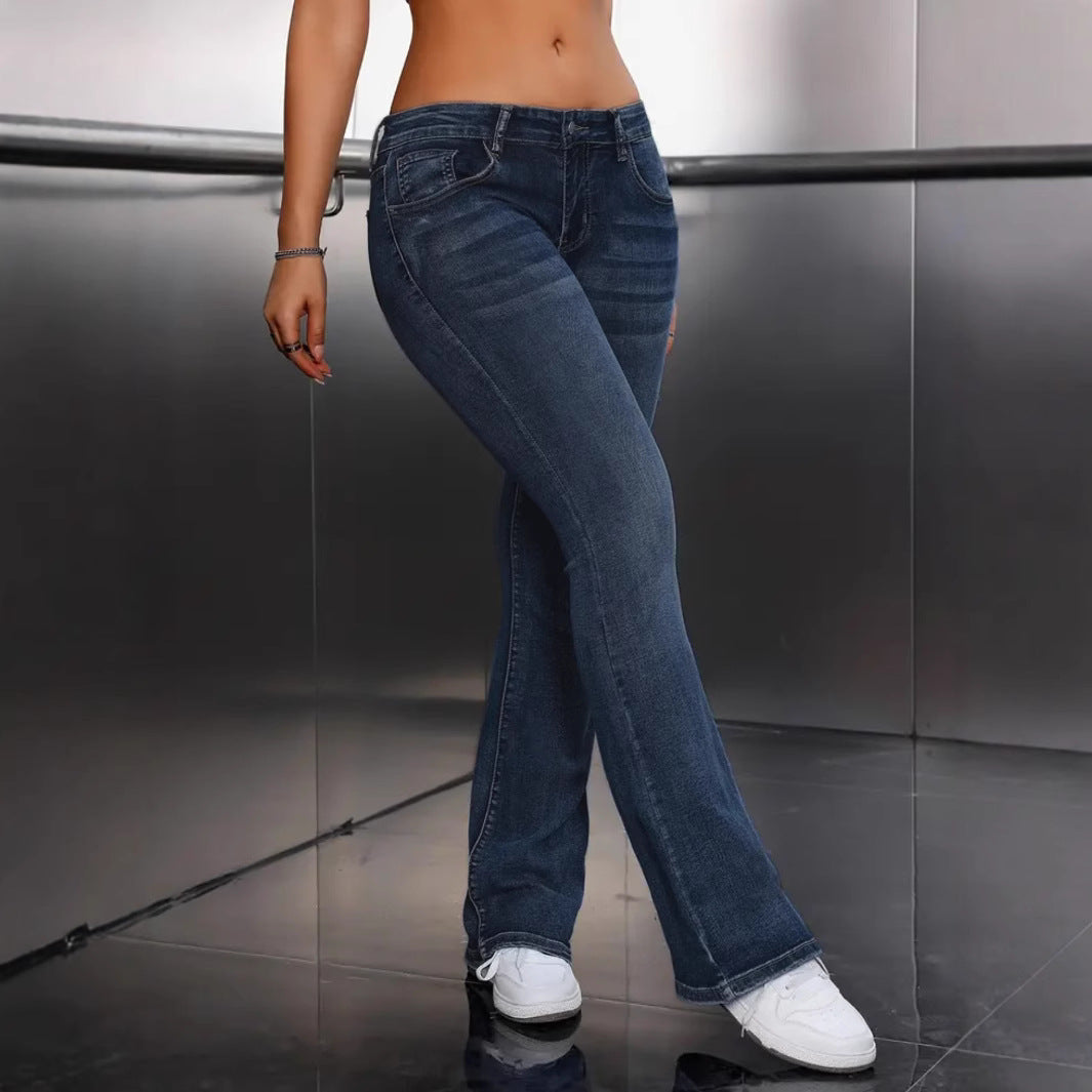 Damen Flared Jeans im Vintage-Stil mit hohem Bund Stalluxe