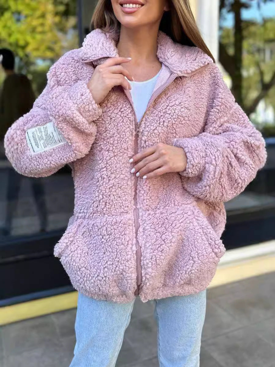 Women's Fleece Zip-Up Jacket Stalluxe