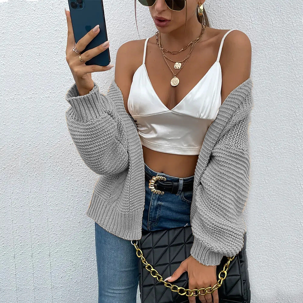 Damen Grober Strickcardigan mit lässigem Schnitt Stalluxe