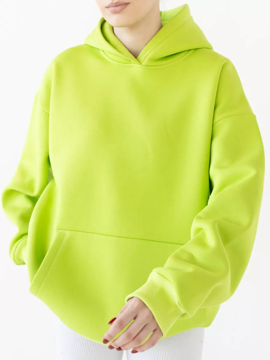 Damen Oversized Hoodie mit praktischem Kangaroo-Taschen-Design Stalluxe