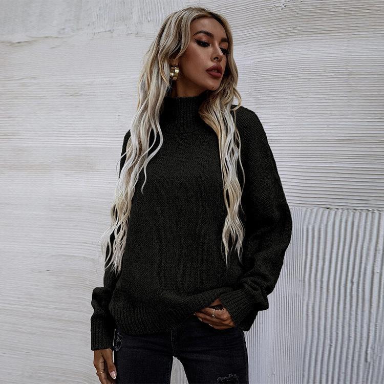 Damen Pullover mit hohem Kragen und lässigem Oversized-Schnitt Stalluxe